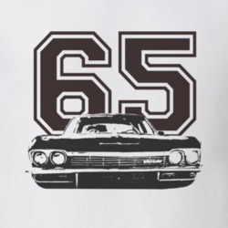 1965 CHEVY BEL AIR Grill Black Graphic Year T Shirt