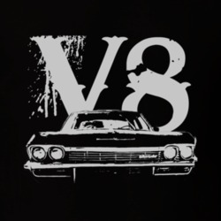 1965 CHEVY BEL AIR Grill White Graphic V8 T Shirt