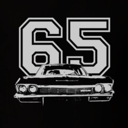 1965 CHEVY BEL AIR Grill White Graphic Year T Shirt