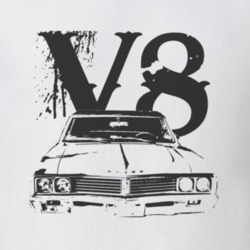 1967 BUICK SKYLARK Grill Black Graphic V8 T Shirt