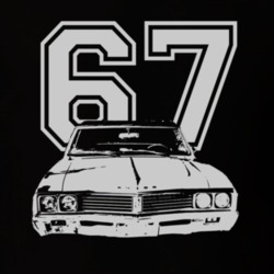 1967 BUICK SKYLARK Grill White Graphic Year T Shirt