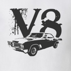 1967 BUICK SKYLARK Side Black Graphic V8 T Shirt