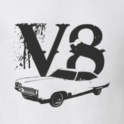 1967 BUICK WILDCAT Side Black Graphic V8 T Shirt