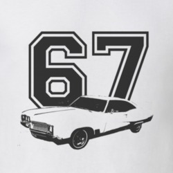 1967 BUICK WILDCAT Side Black Graphic Year T Shirt