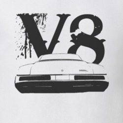 1968 BUICK RIVIERA Rear Black Graphic V8 T Shirt
