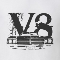 1969 BUICK  SKYLARK Grill Black Graphic V8 T Shirt