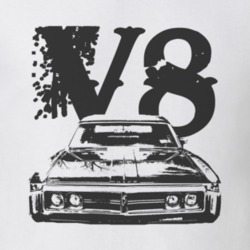 1969 BUICK  WILDCAT Grill Black Graphic V8 T Shirt