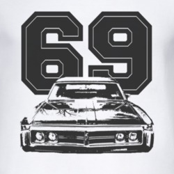 1969 BUICK WILDCAT Grill Black Graphic Year T Shirt
