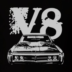 1969 BUICK WILDCAT Grill White Graphic V8 T Shirt