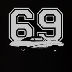 1969 BUICK SKYLARK Side White Graphic Year T Shirt