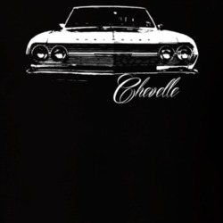 1964 Chevelle Grill View With Model Name Black Shirt