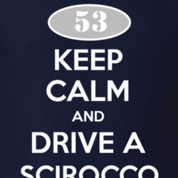 Keep Calm and Drive a 1953 Scirocco Funny Dark T Shirt