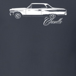1964 Chevelle Side View With Model Name Dark T Shirt