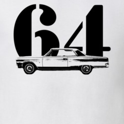1964 Chevelle Side View With Year Light Color Shirt