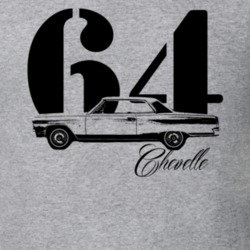 1964 Chevele Side View With Year and Model Light Color Shirt