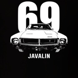 1969 Javalin Grill View With Year And Model Dark Color T Shirt