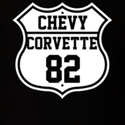 1982 Corvette Highway Route Sign T Shirt