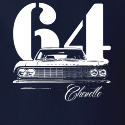 1964 Chevelle Grill View With Year and Model Dark Shirt