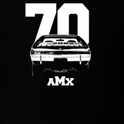 1970 AMX Rear View With Year And Model Dark Color T Shirt