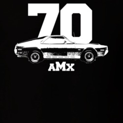 1970 AMX Side View With Year And Model Dark Color T Shirt
