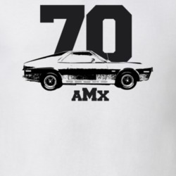 1970 AMX Side View With Year And Model Light Color T Shirt