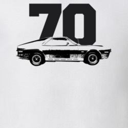1970 AMX Side View With Year Light Color T Shirt