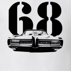 1968 GTO Grill View With Year Light Color T Shirt
