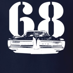 1968 GTO Grill View With Year Dark T Shirt