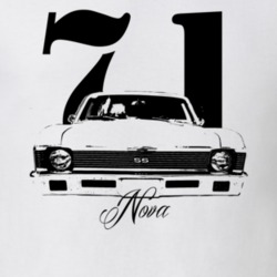 1970 Nova Grill View With Year and Model White T Shirt