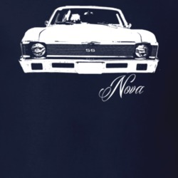 1971 Nova Grill View With Model Dark T Shirt