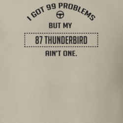 I Got 99 Problems But My 1987 Thunderbird Ain't One Funny T Shirt