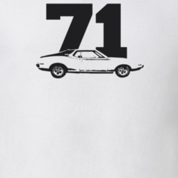 1971 Javelin Side View With Year Light Color T Shirt