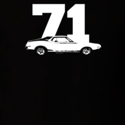 1971 Javelin Side View With Year Dark Color T Shirt