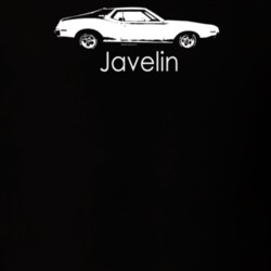 1971 Javelin Side View With Model Dark Color T Shirt