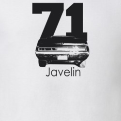 1971 Javelin Rear View With Year and Model Light Color T Shirt