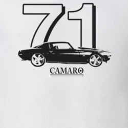 1971 Camaro Side View With Year and Model Light Color T Shirt