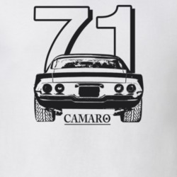 1971 Camaro Rear View With Year and Model Light Color T Shirt