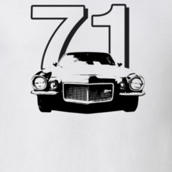 1971 Camaro Grill View With Year Light Color T Shirt