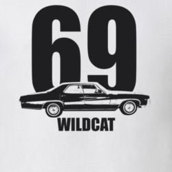 1969 Wildcat Side View With Year and Model Light Color T Shirt