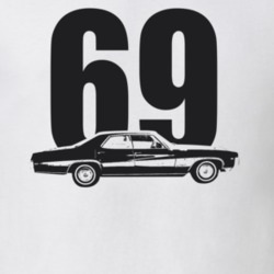 1969 Wildcat Side View With Model Light Color T Shirt