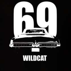 1969 Wildcat Rear View With Year and Model Dark Color T Shirt