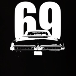1969 Wildcat Rear View With Year Dark Color T Shirt