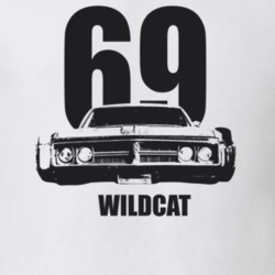 1969 Wildcat Grill View With Year and Model Light Color T Shirt