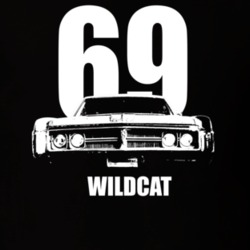 1969 Wildcat Grill View With Year and Model Dark Color T Shirt