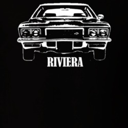 1971 Riviera Grill View With Model Dark Color T Shirt