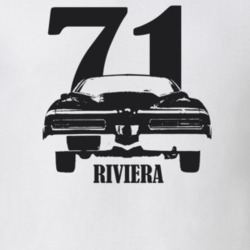 1971 Riviera Rear View With Year and Model Light Color T Shirt