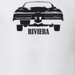 1971 Riviera Rear View With Model Light Color T Shirt