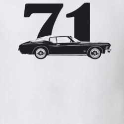 1971 Riviera Side View With Year Light Color T Shirt