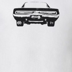 1970 Charger Rear View Light Color T Shirt