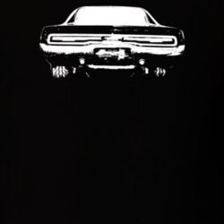 1970 Charger Rear View Dark Color T Shirt